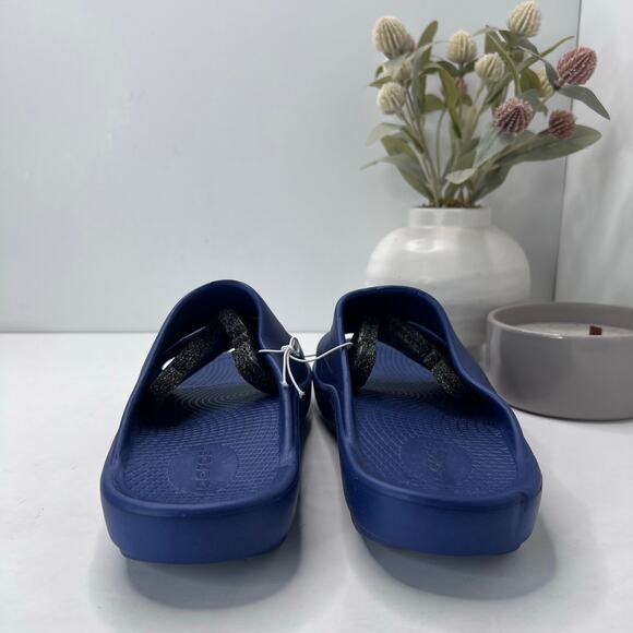OOFOS OOahh Sport Slide Slip On Blue Women 10/Men 8 NWT Cushion Comfort Shoe - Picture 5 of 10
